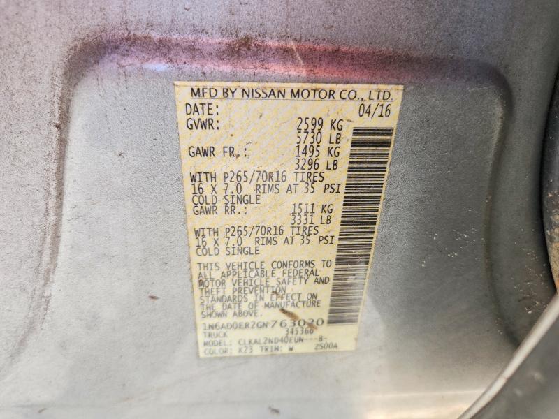 2016 Nissan Frontier sv