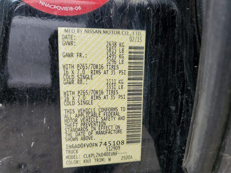 2015 Nissan Frontier SV