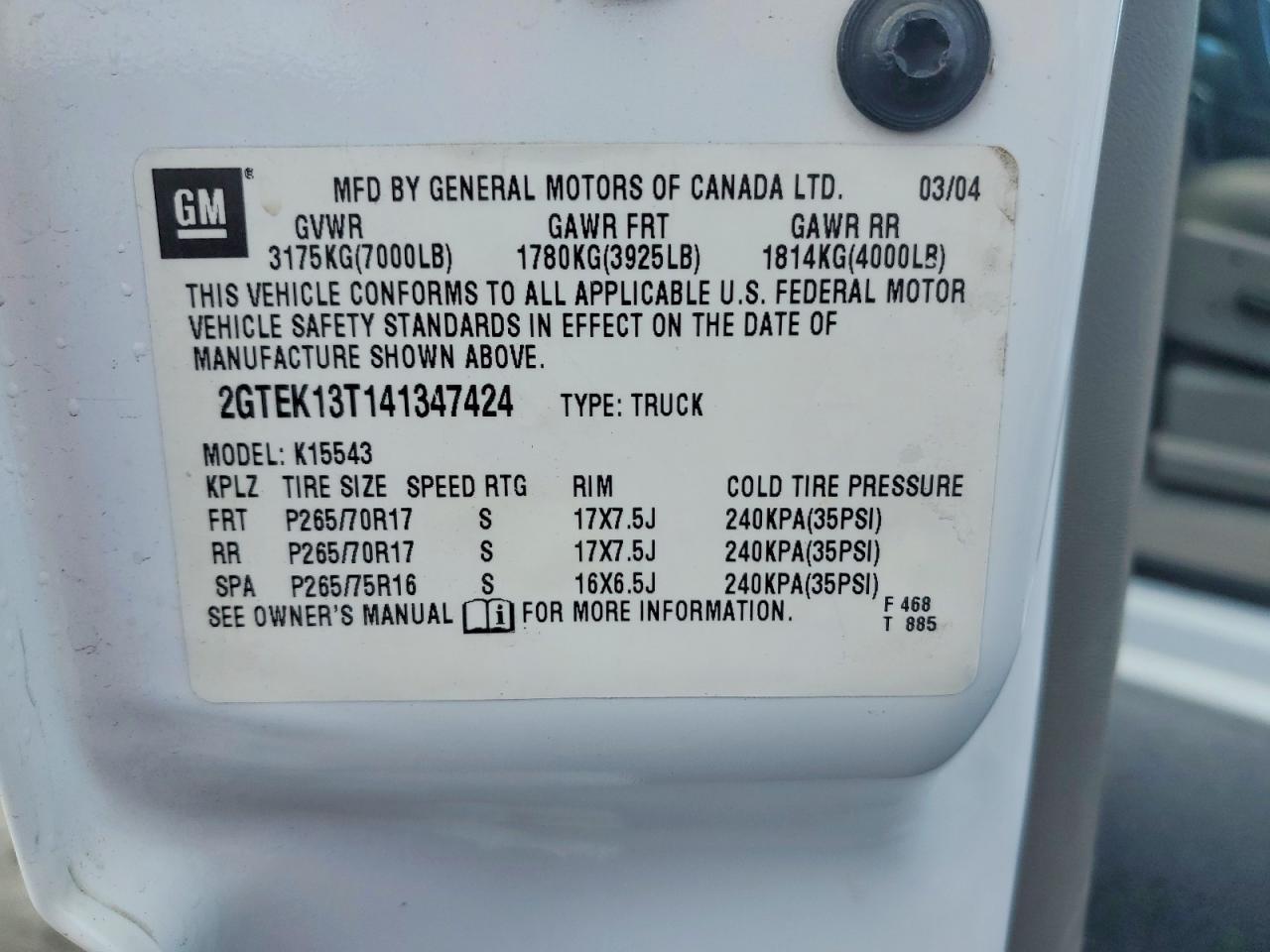 2004 GMC New Sierra K1500