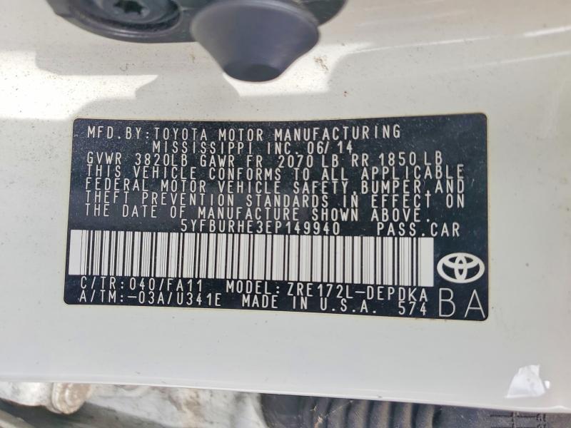 2014 Toyota Corolla l