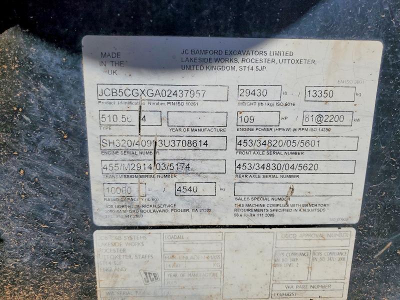 2015 JCB 510-56-Telehandler