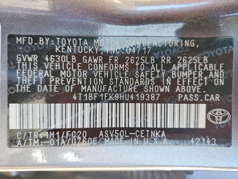 2017 Toyota Camry le