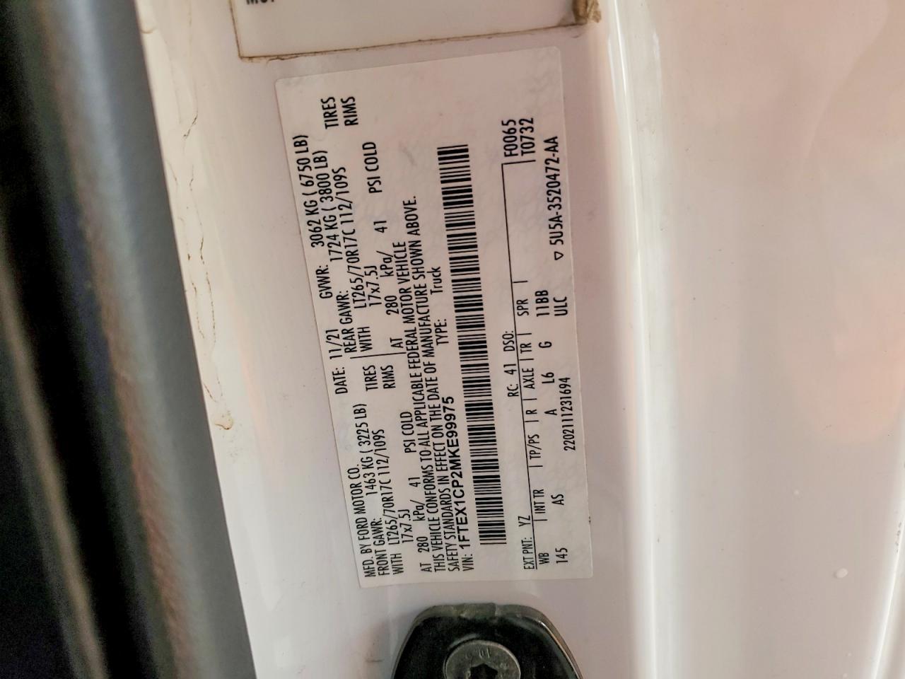 2021 Ford F150 Super Cab