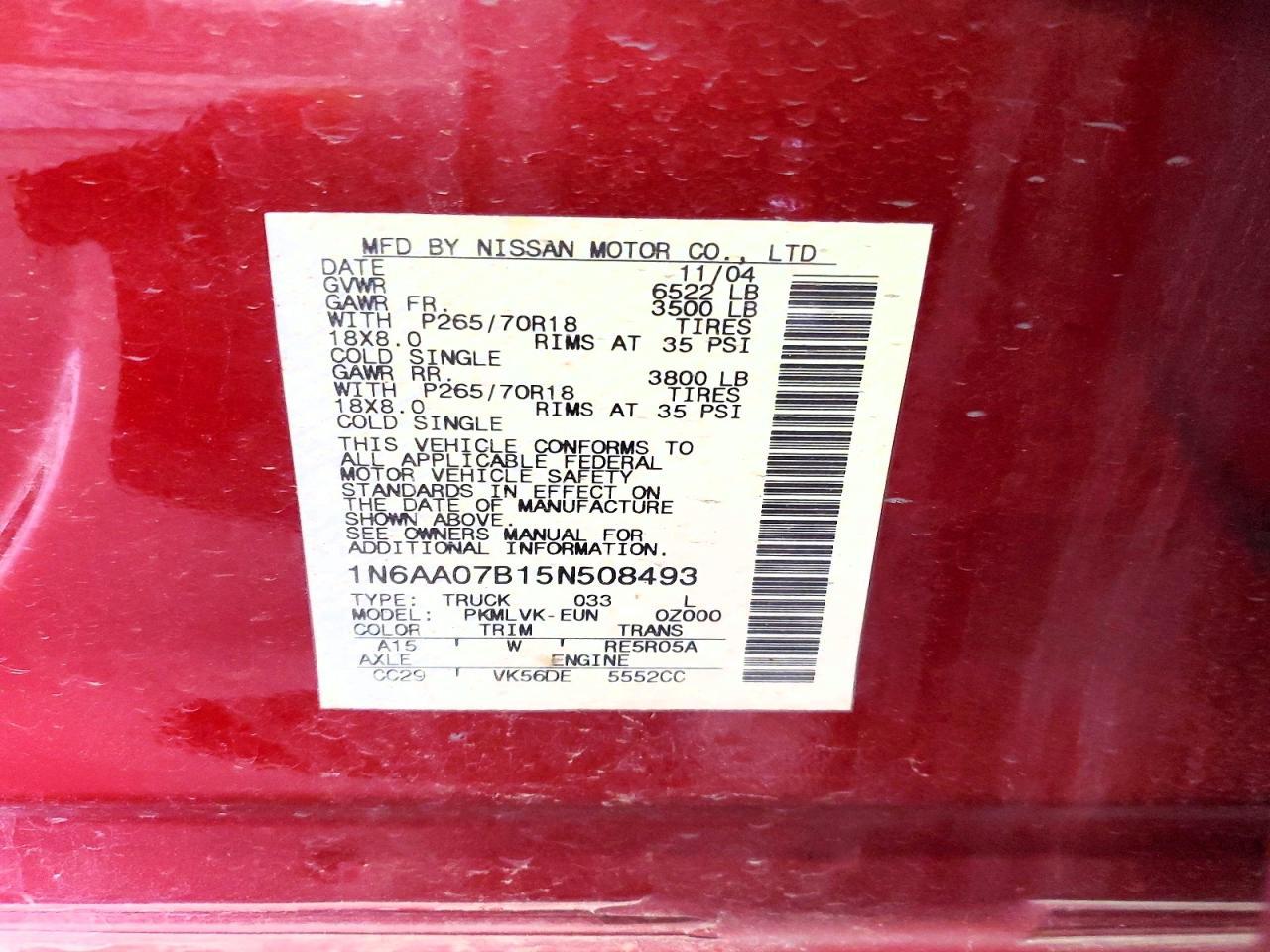 2005 Nissan Titan XE