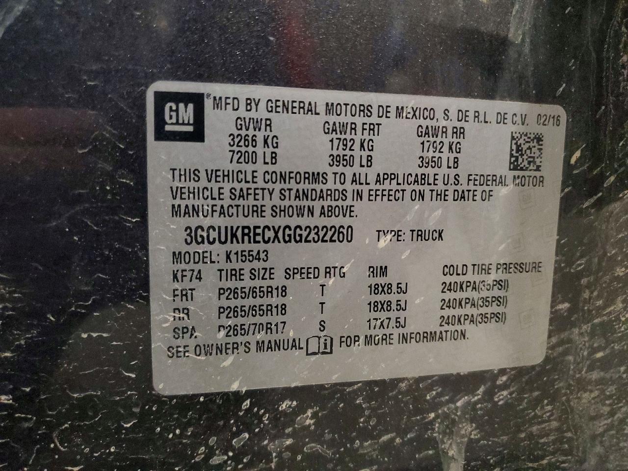 2016 Chevrolet Silverado K1500 LT