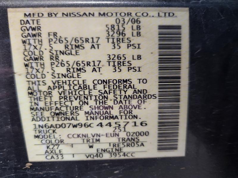 2006 Nissan Frontier SE