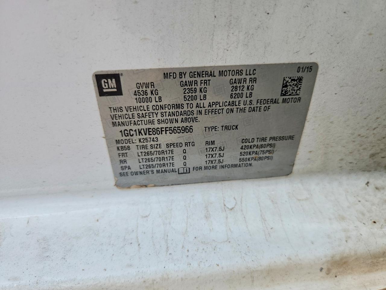 2015 Chevrolet Silverado K2500 Heavy Duty LT