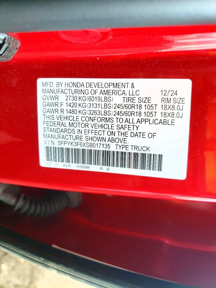 2025 Honda Ridgeline Trail Sport
