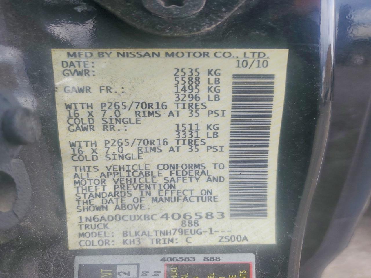 2011 Nissan Frontier SV V6