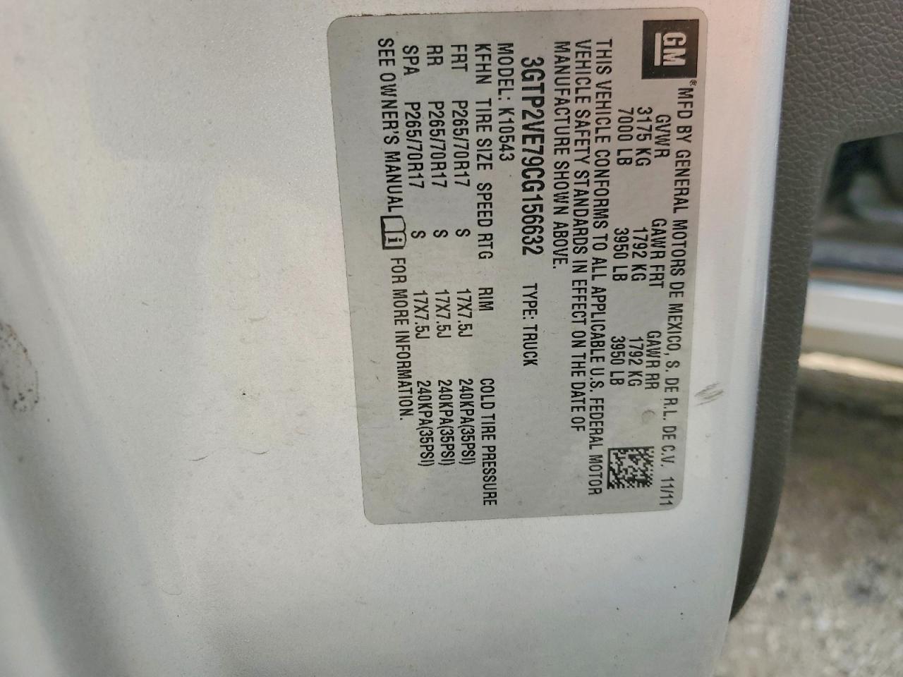 2012 GMC Sierra K1500 SLE