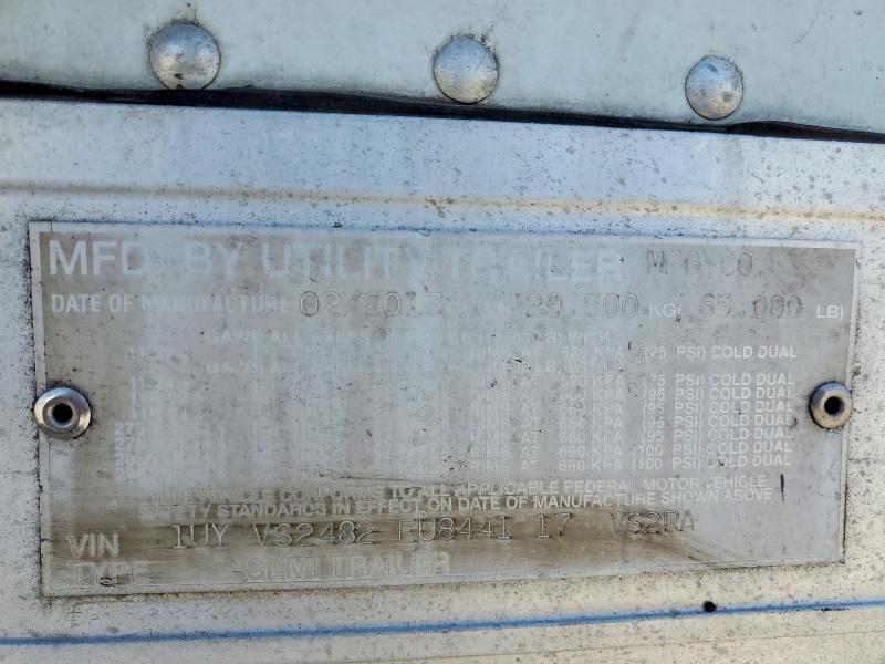 2014 Utility VS2RA Refrigerated Van Trailer