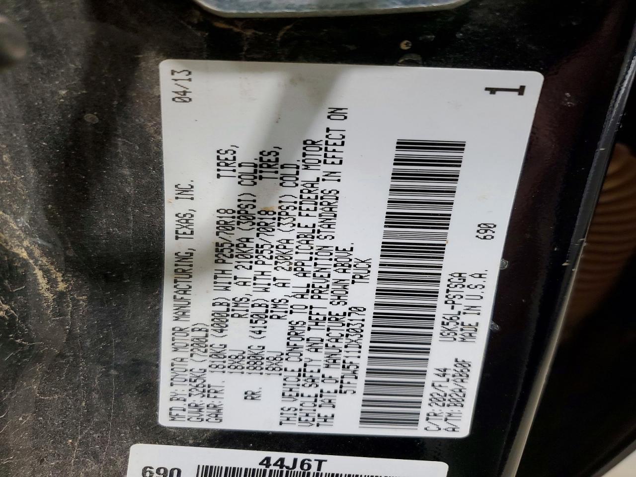 2013 Toyota Tundra Grade