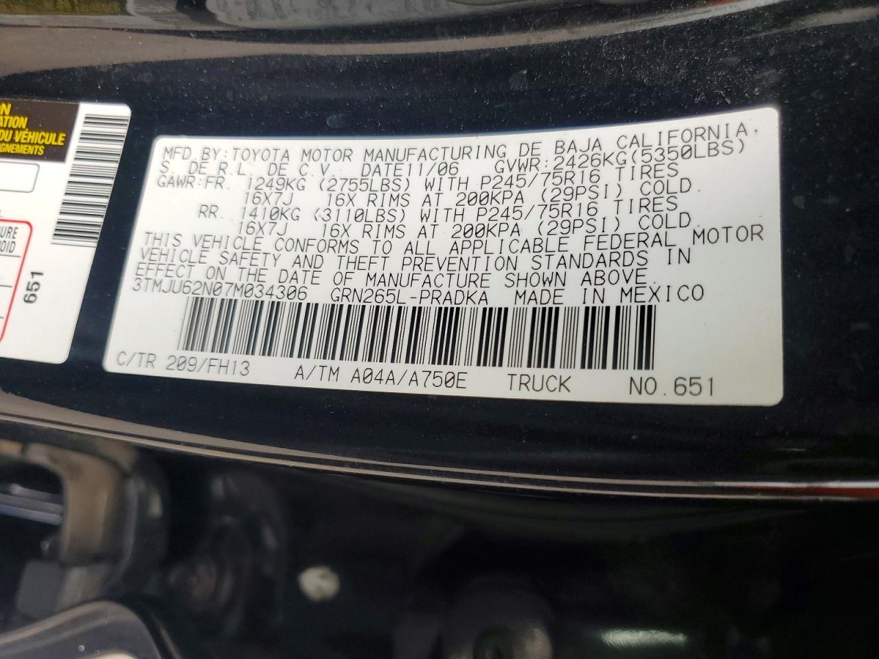 2007 Toyota Tacoma Double Cab Prerunner