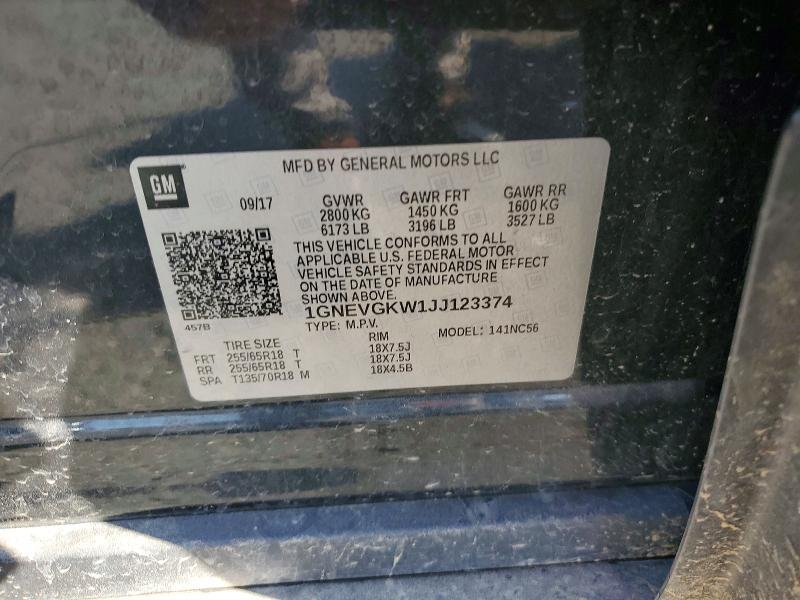 2018 Chevrolet Traverse lt