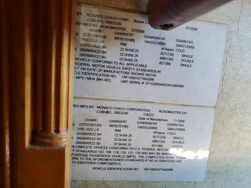 2007 Roadmaster Monaco RV