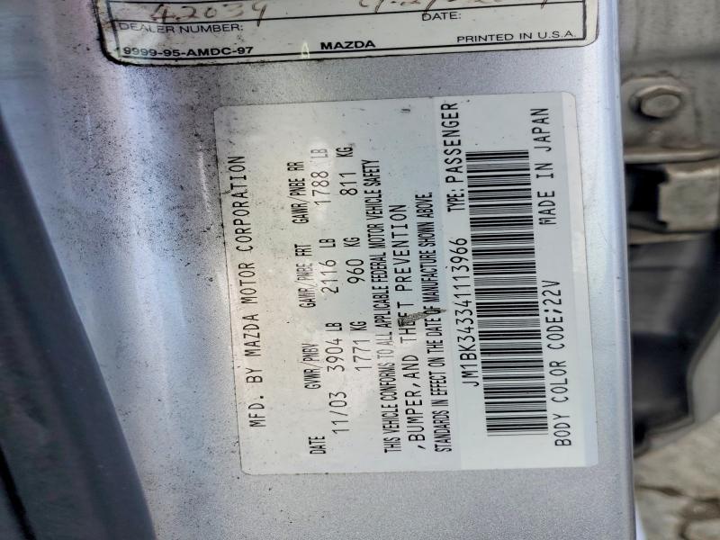 2004 Mazda 3 Hatchback