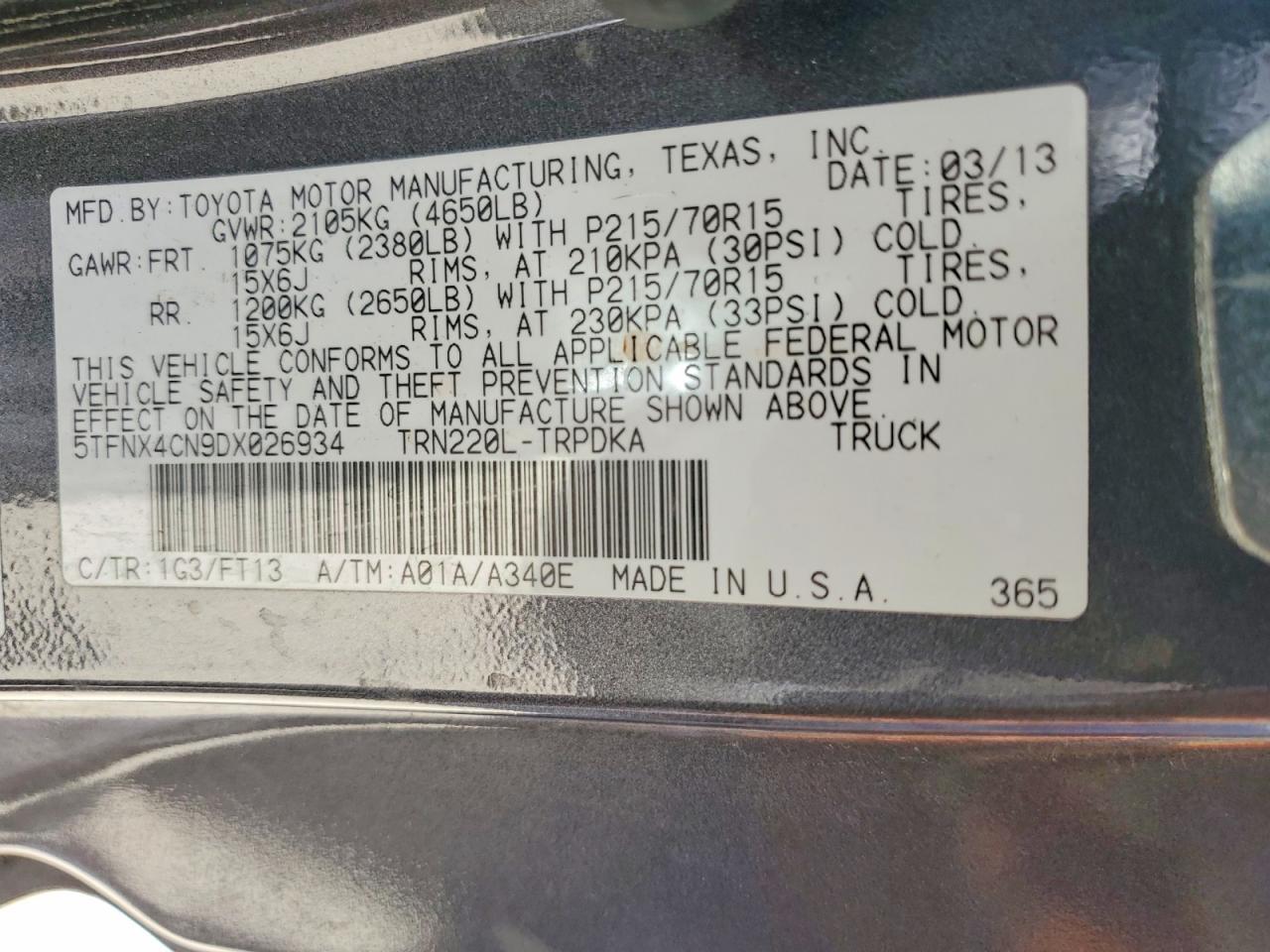 2013 Toyota Tacoma Base