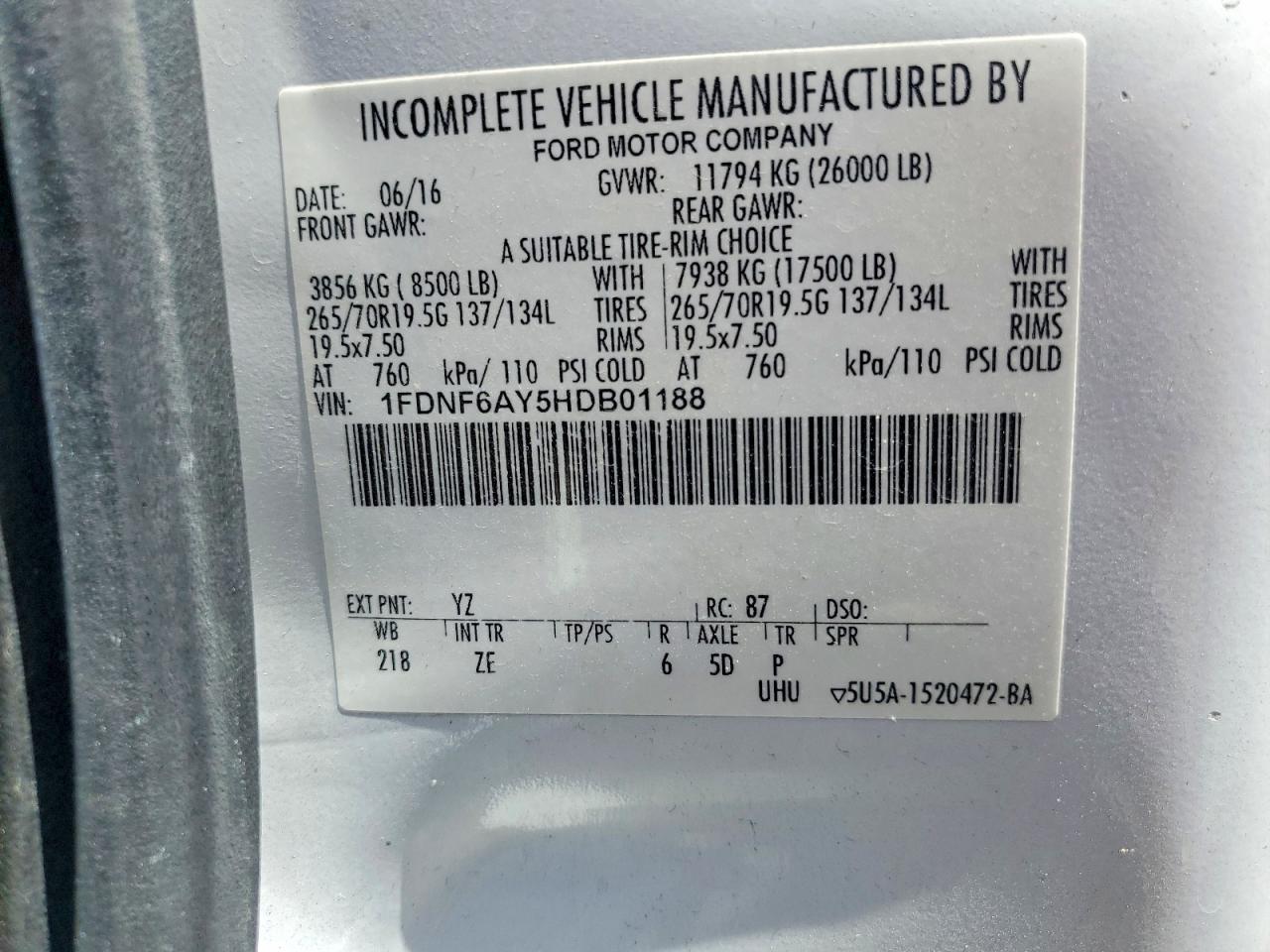 2017 Ford F650 Super Duty