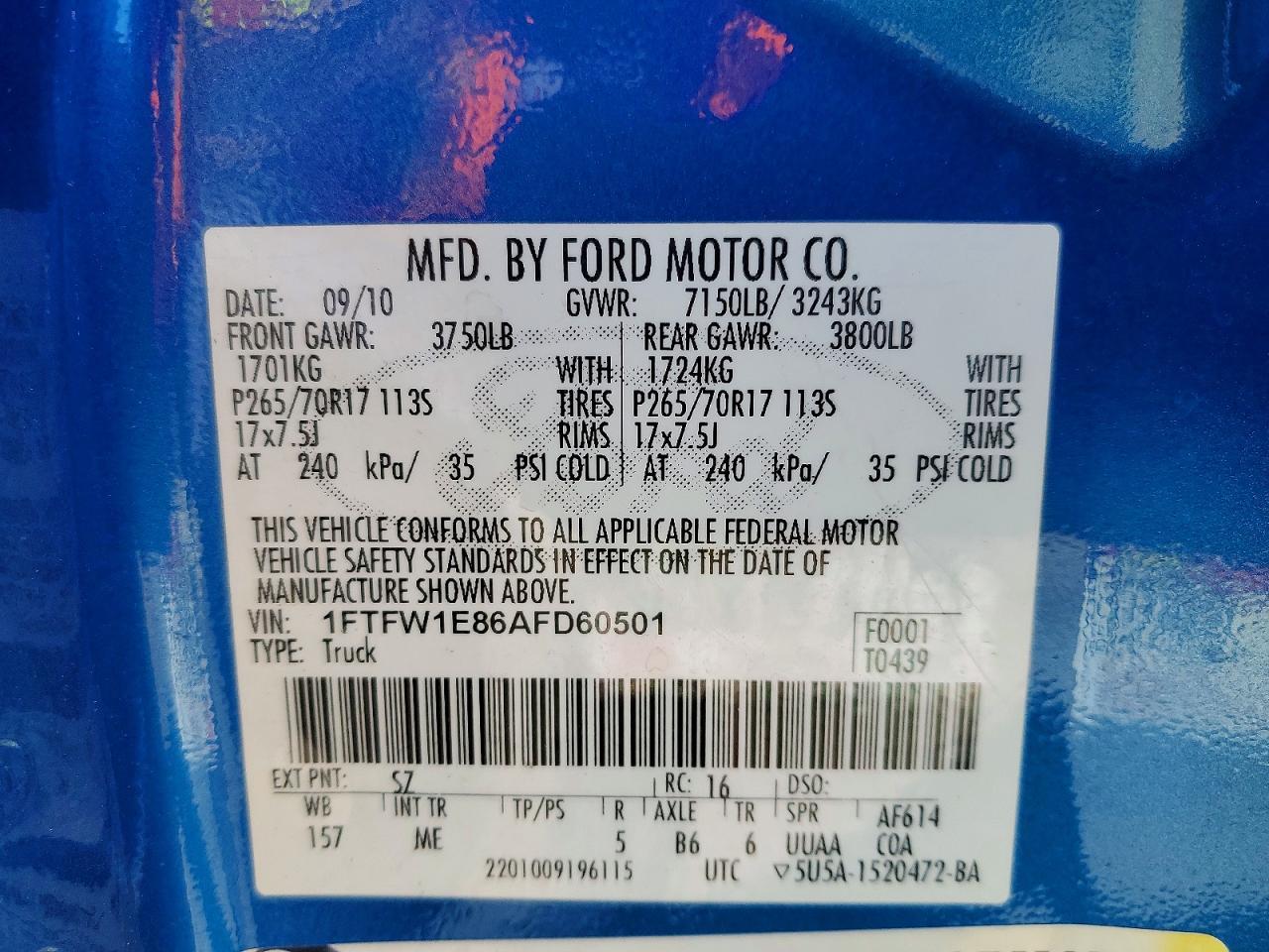 2010 Ford F150 Supercrew