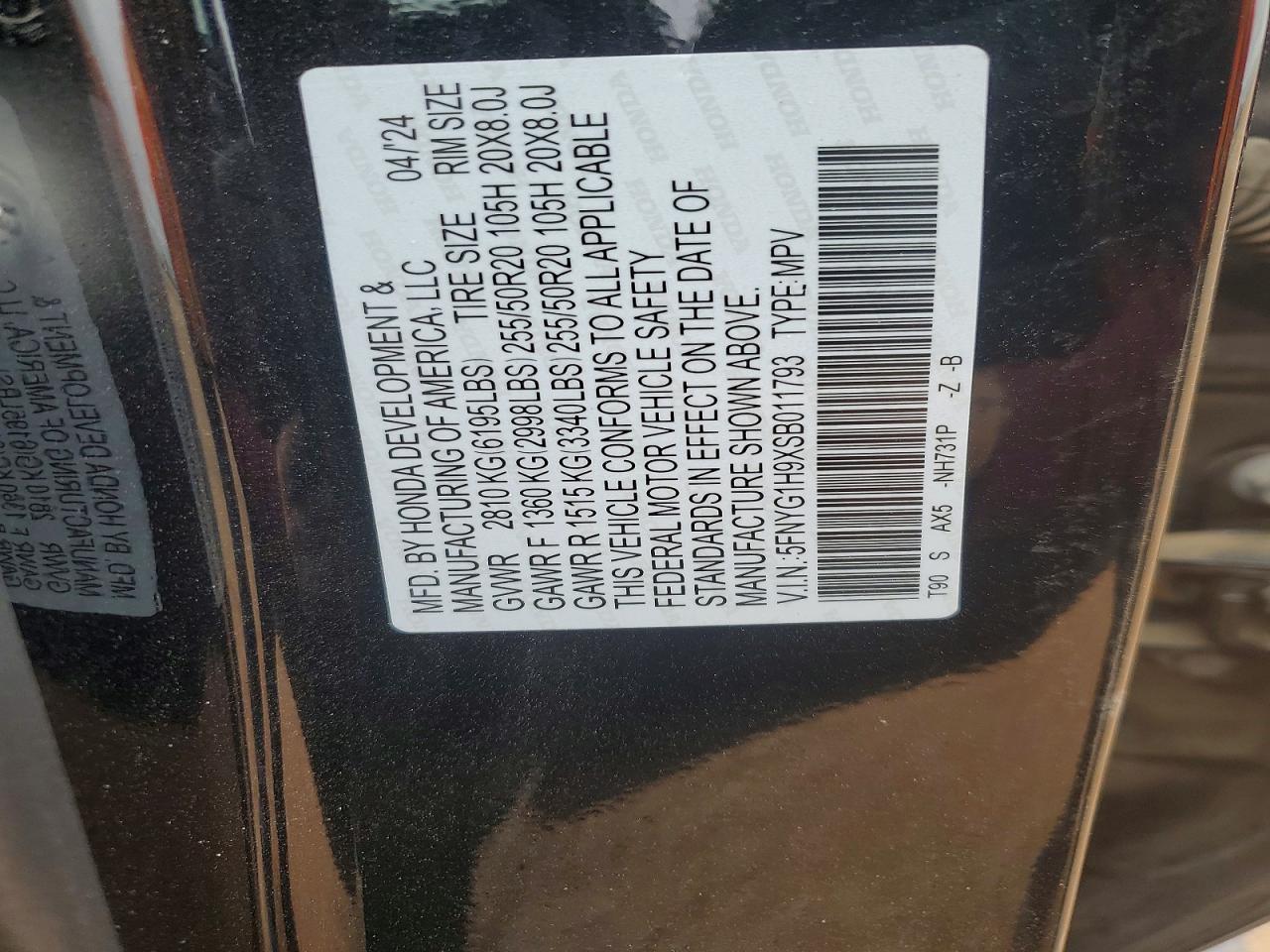 2025 Honda Pilot Black