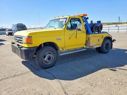Salvage trucks for sale at Sacramento, CA auction: 1988 Ford F450 Super Duty TOW Truck