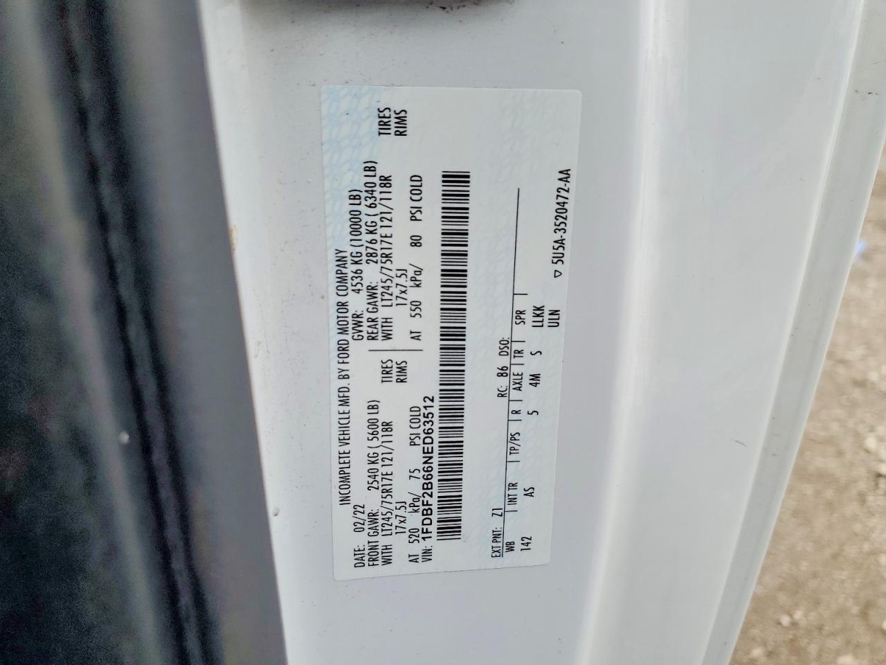 2022 Ford F250 Super Duty Utility / Service Truck