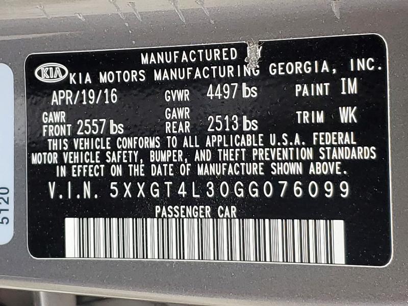2016 KIA Optima lx