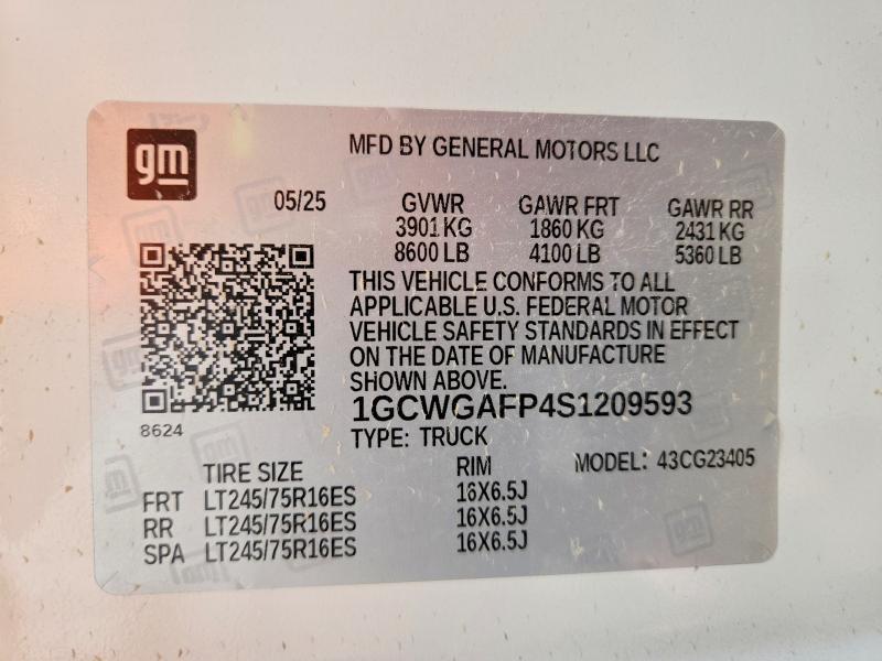 2025 Chev Express G2500