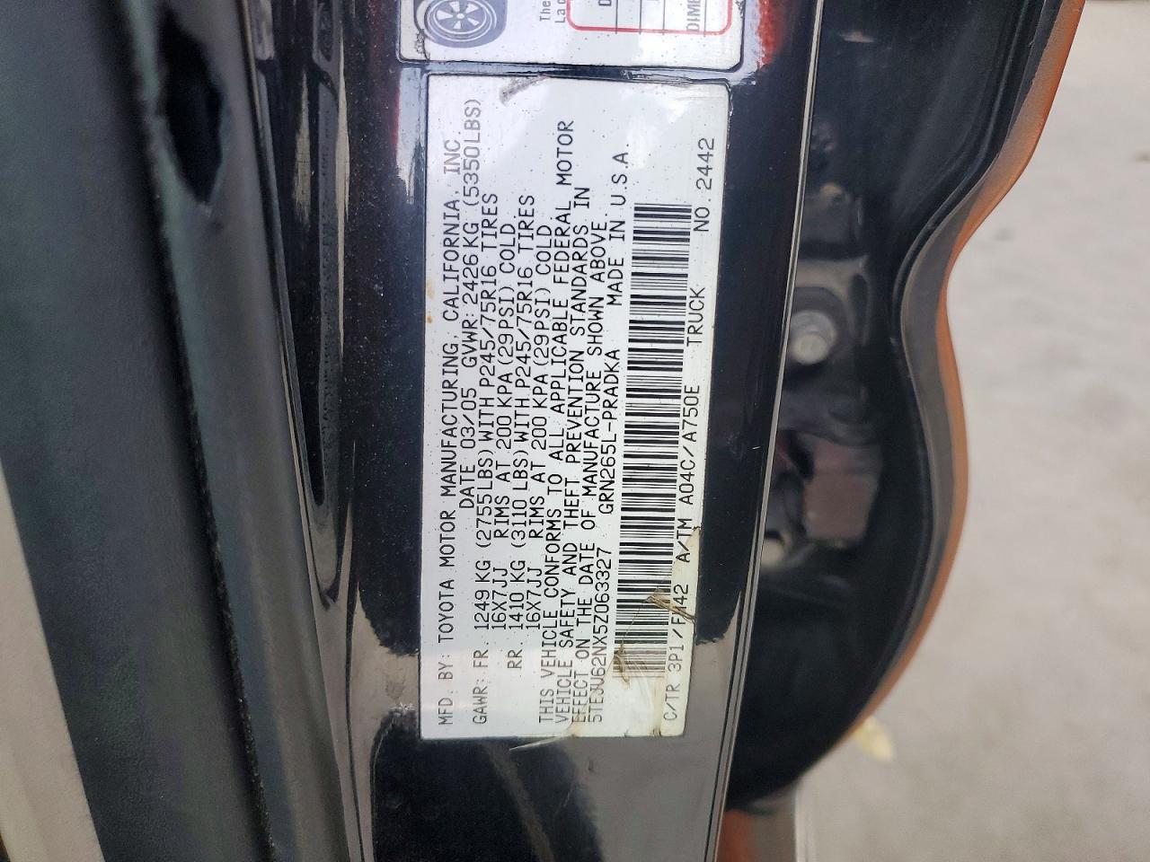 2005 Toyota Tacoma Prerunner V6