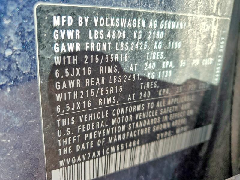 2012 Volkswagen Tiguan s