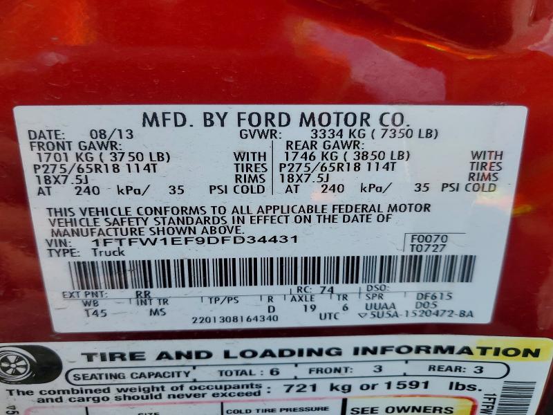 2013 Ford F150 Supercrew