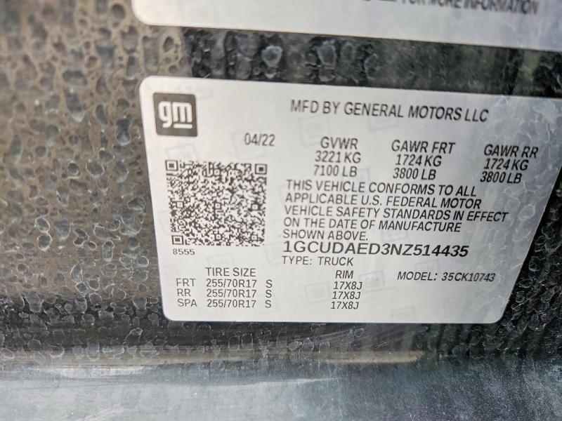 2022 Chevrolet Silverado K1500