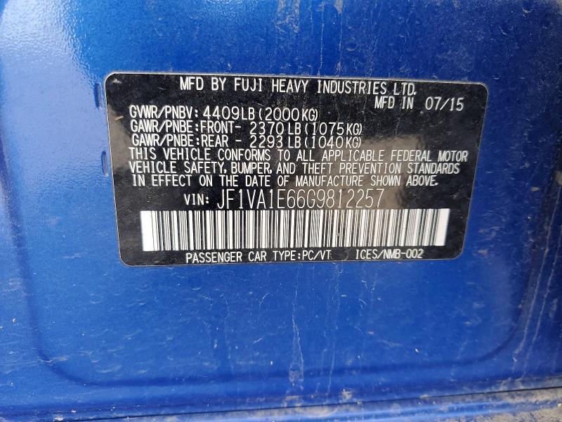 2016 Subaru Wrx Premium