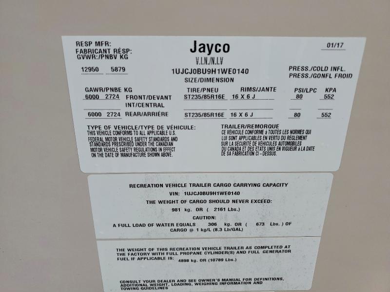 2017 Jayco Eagle Series M-327 C