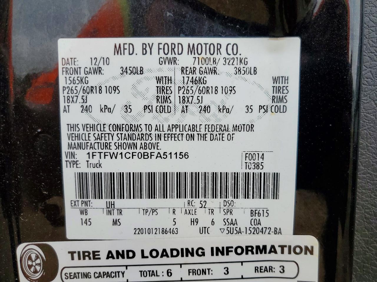 2011 Ford F150 Supercrew