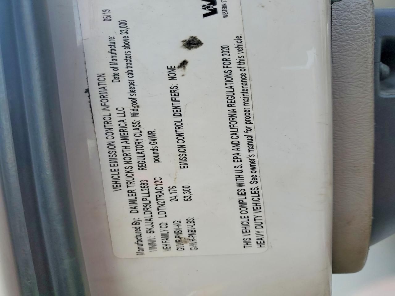 2020 Western Star Conventional 4900 Semi Truck