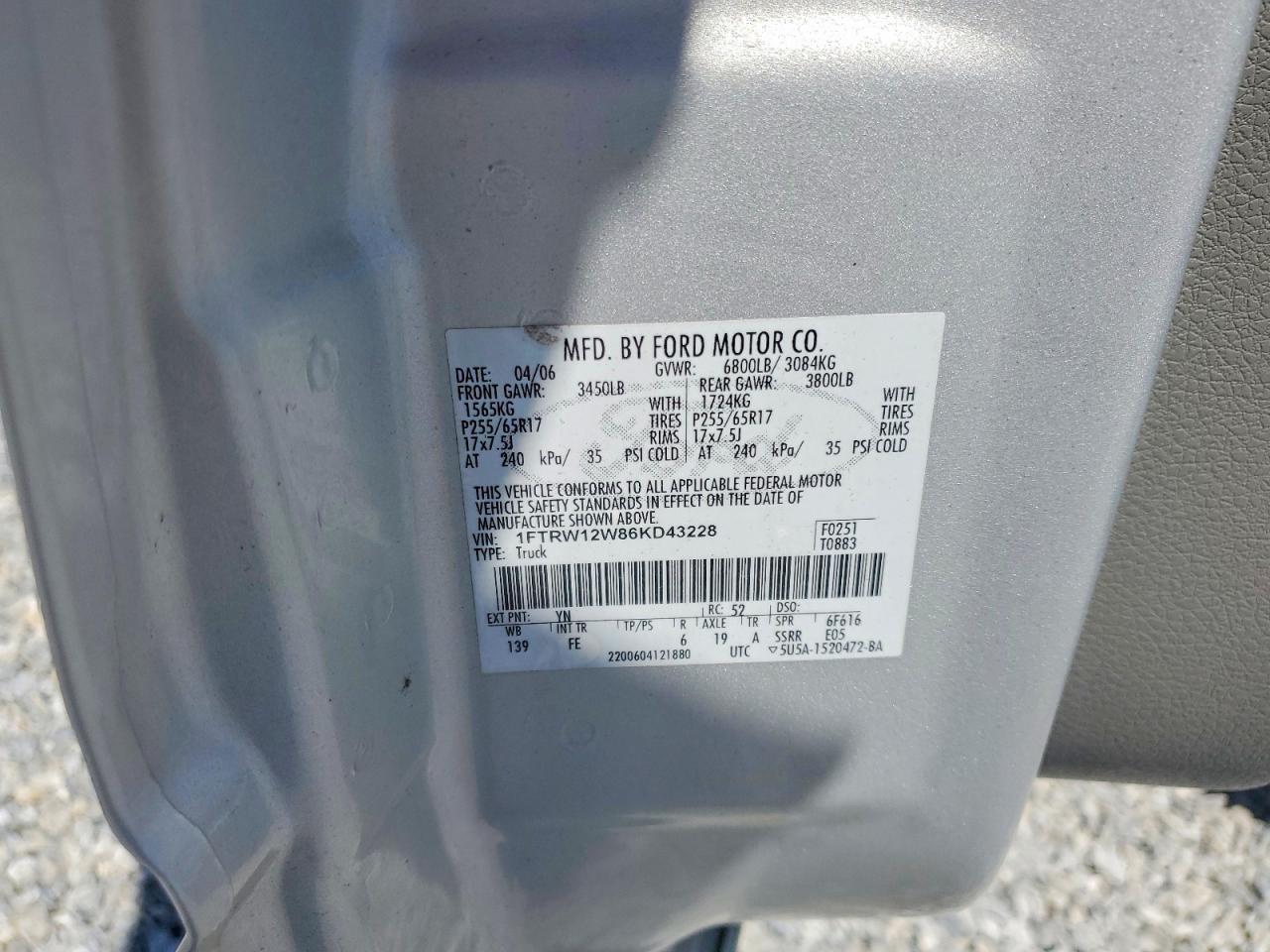 2006 Ford F150 Supercrew