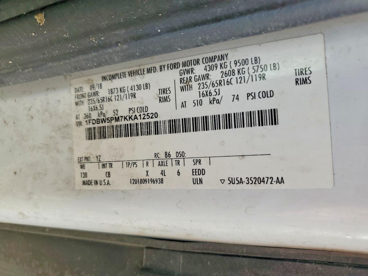 2019 Ford Transit T-350