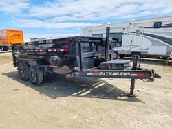 Salvage trucks for sale at Grand Prairie, TX auction: 2025 PJ DT142 Dump Trailer