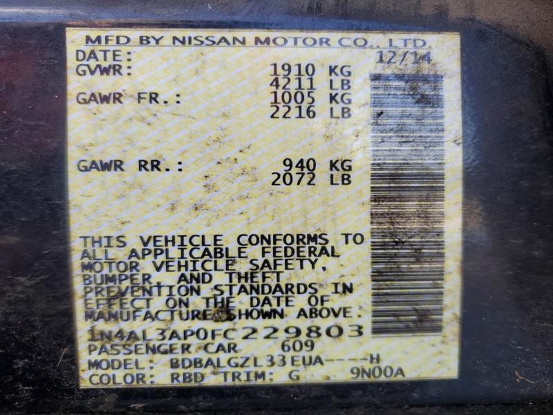 2015 Nissan Altima 2.5 s