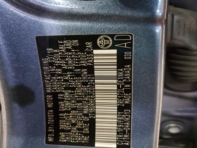 2018 Toyota Corolla le