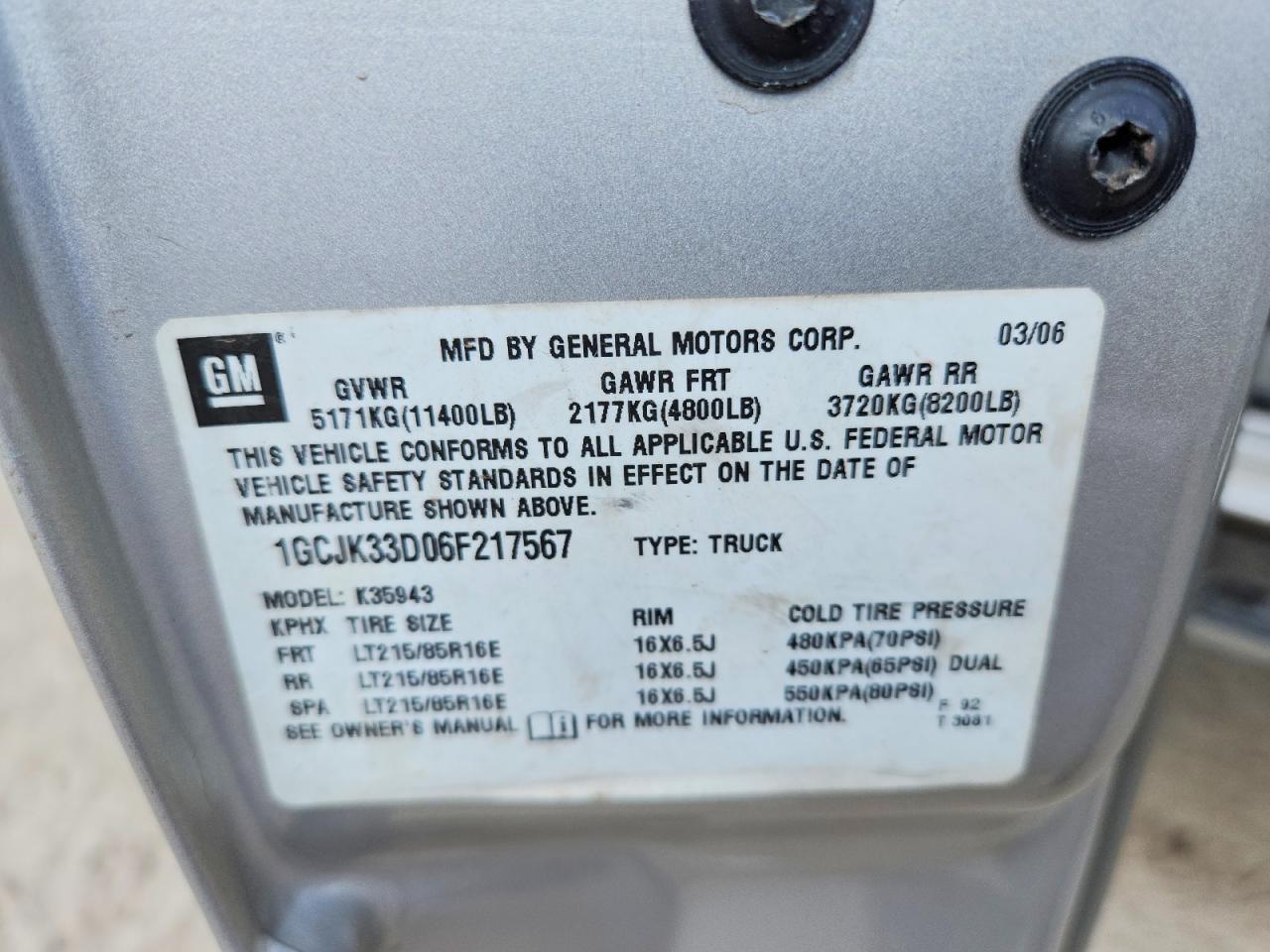 2006 Chevrolet Silverado K3500