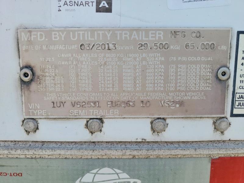 2014 Utility Vs2ra Refrigerated van Trailer