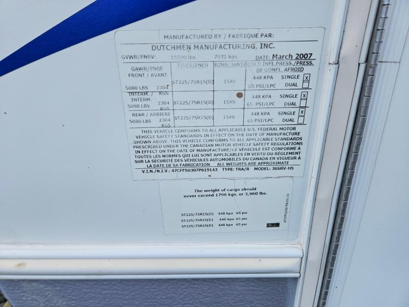 2007 Dutchmen Travel Trailer