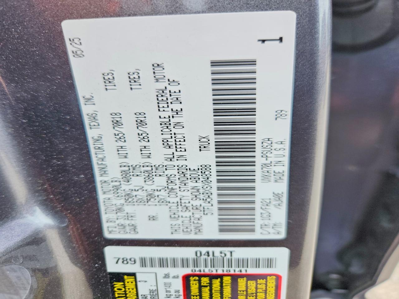 2025 Toyota Tundra SR5