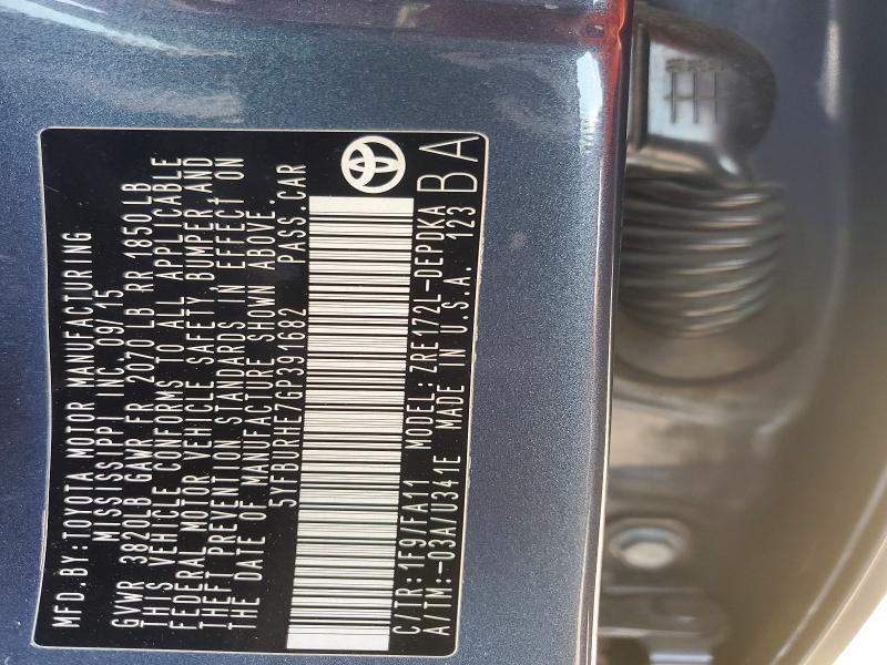 2016 Toyota Corolla l