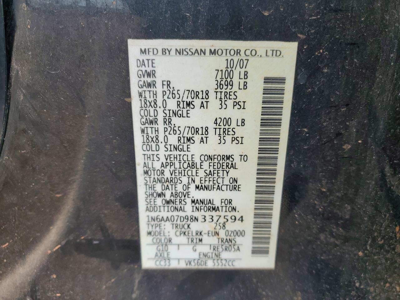 2008 Nissan Titan XE