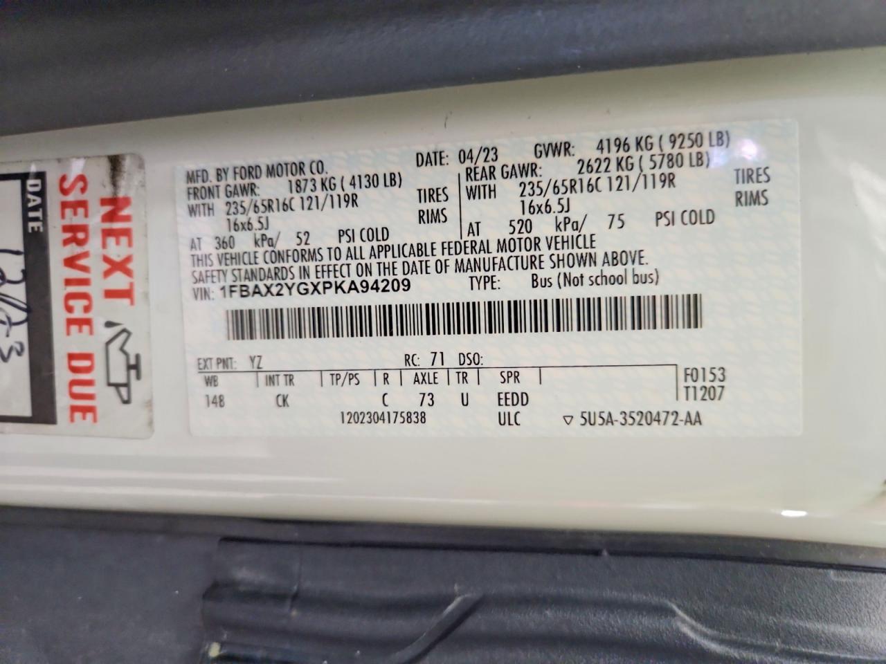 2023 Ford Transit T-350