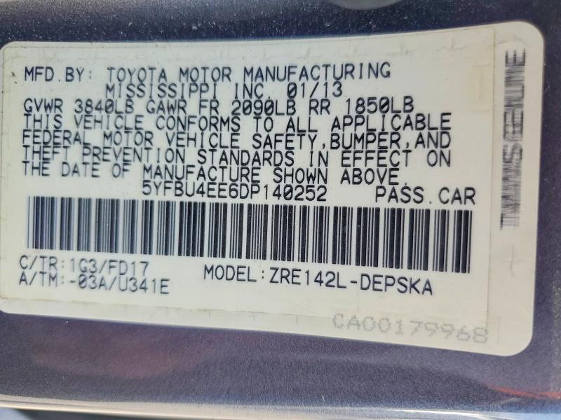 2013 Toyota Coroalla