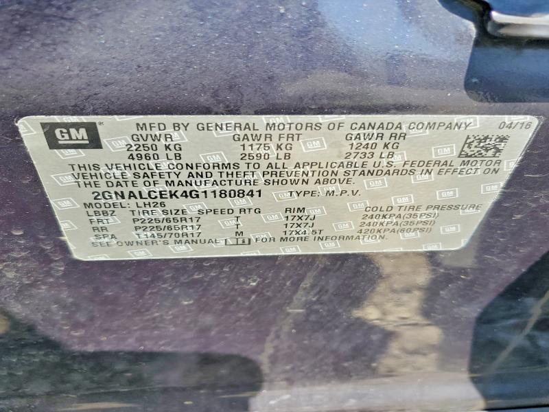 2016 Chevrolet Equinox lt